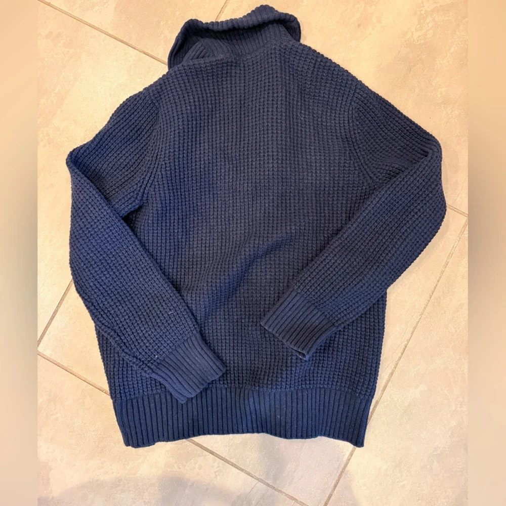 Banana Republic 80% Merino Wool Deep Blue Men's Cardigan - Picture 5 of 5